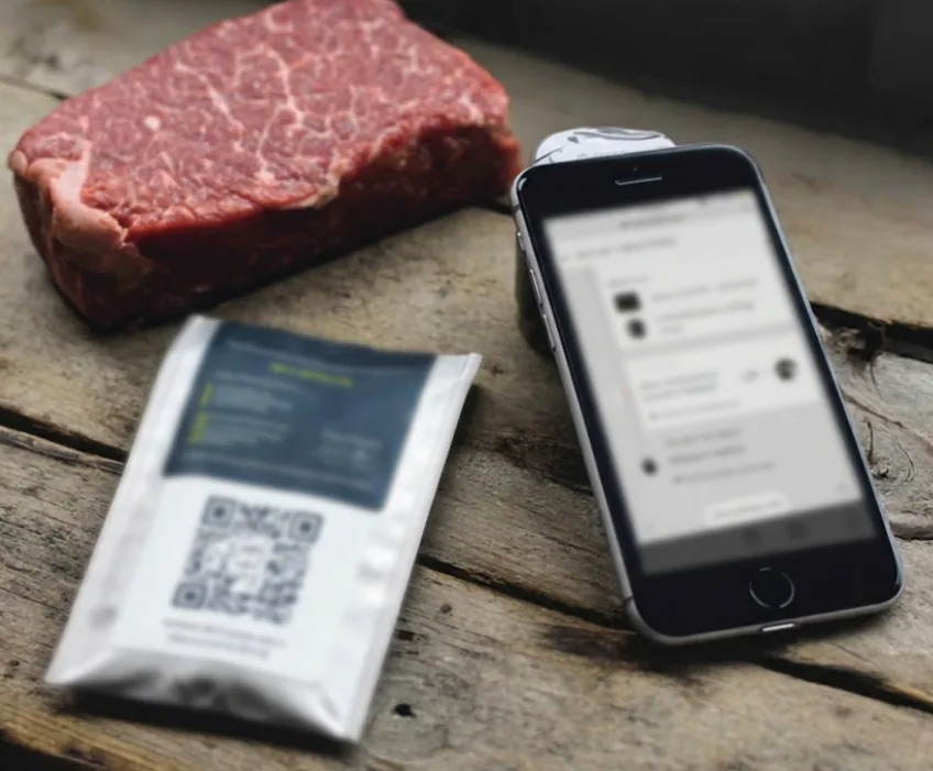 A Charter QR code being scanned to reveal its provenance record